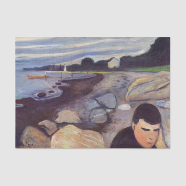 Edvard Munch - Melancholy Seidenpapier (Vorderseite)