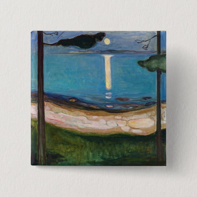 Edvard Munch - Mondlicht Button (Vorderseite)