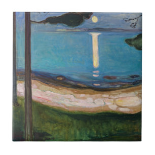 Edvard Munch - Mondlicht Fliese