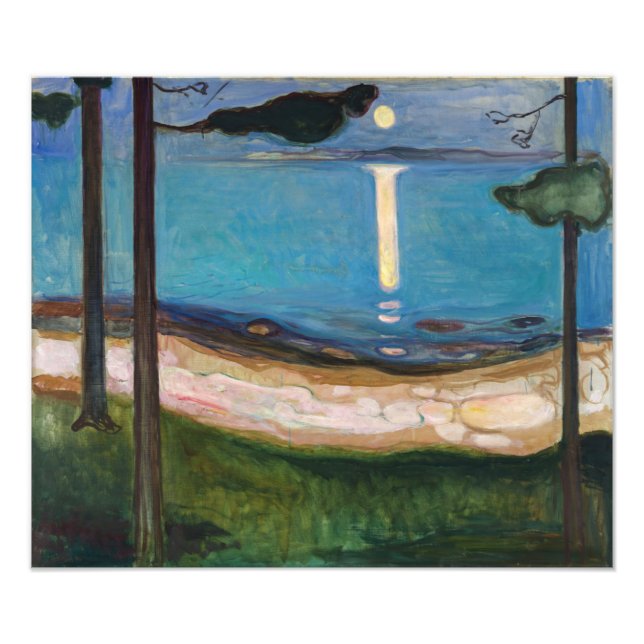 Edvard Munch - Mondlicht Fotodruck (Vorne)
