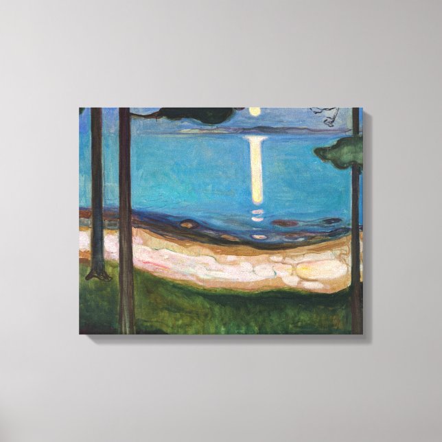 Edvard Munch - Mondlicht Leinwanddruck (Vorderseite)