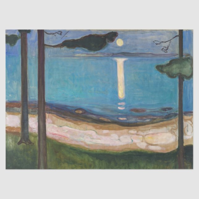 Edvard Munch - Mondlicht Seidenpapier (Vorderseite)