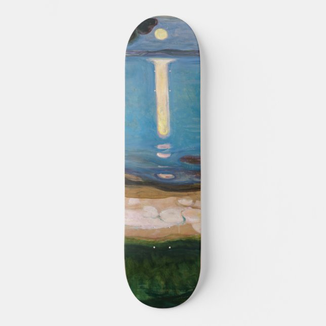 Edvard Munch - Mondlicht Skateboard (Vorderseite)