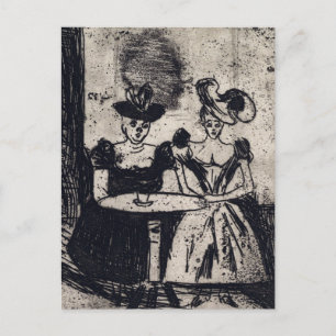 Edvard Munch Night Cafe Postkarte