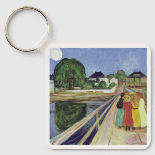 Edvard Munch Painting Girls on the Bridge (c 1902) Schlüsselanhänger