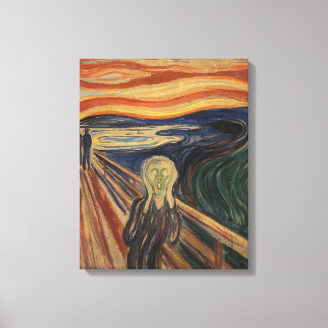 Edvard Munch Painting the Scream (Skrik) 1910 Leinwanddruck (Vorderseite)