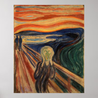 Edvard Munch Painting the Scream (Skrik) 1910