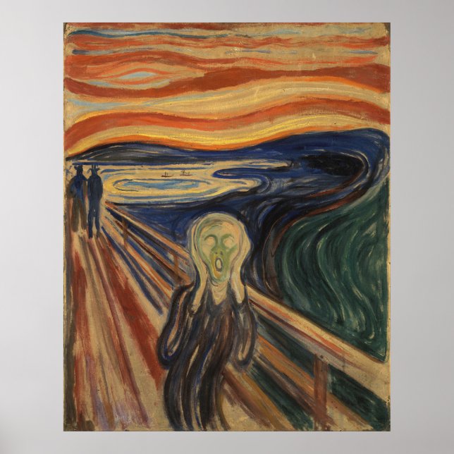 Edvard Munch Painting the Scream (Skrik) 1910 Poster (Vorne)