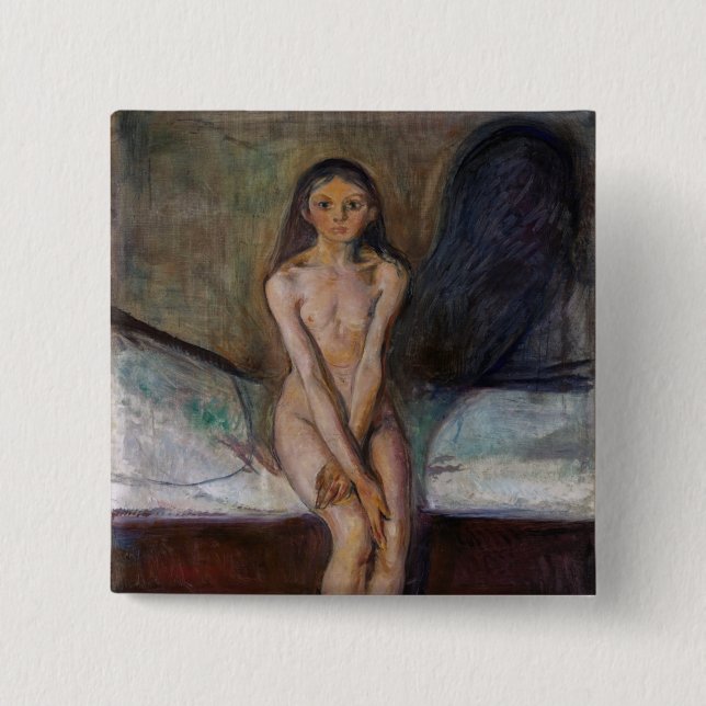 Edvard Munch - Pubertät Button (Vorderseite)