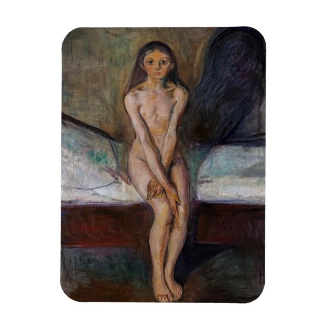 Edvard Munch - Pubertät Magnet (Vertikal)