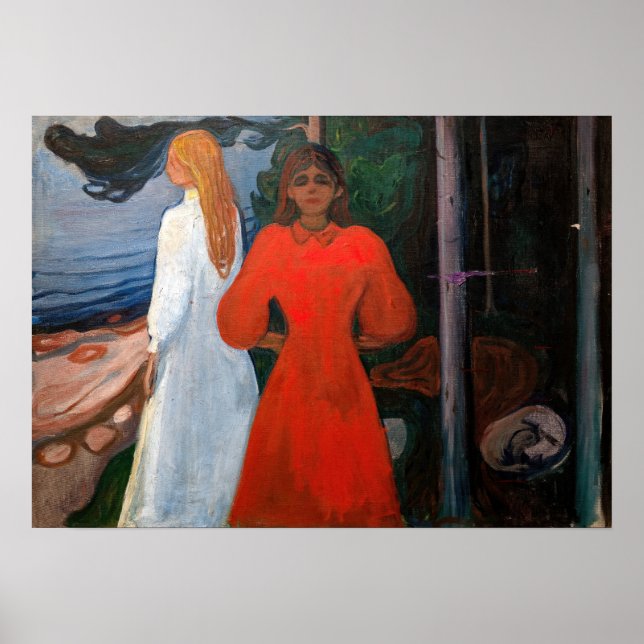 Edvard Munch - Red and White Poster (Vorne)
