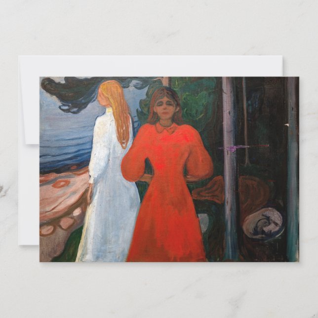 Edvard Munch - rot und weiß Einladung (Vorderseite)