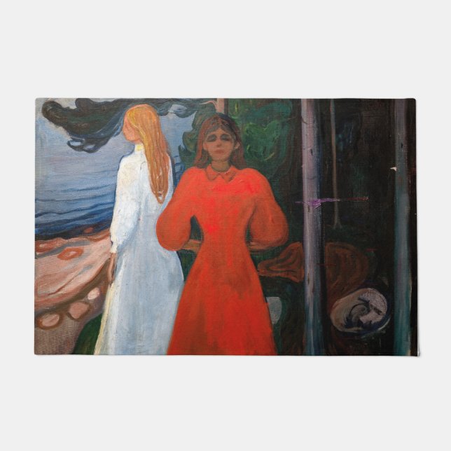 Edvard Munch - rot und weiß Fußmatte (Vorderseite)