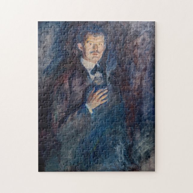 Edvard Munch - Selbstportrait mit Zigarette Puzzle (Vertikal)