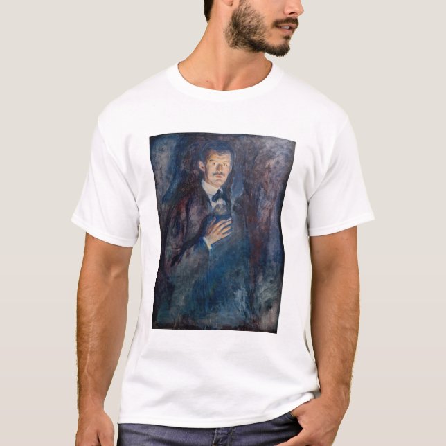 Edvard Munch - Selbstportrait mit Zigarette T-Shirt (Vorderseite)