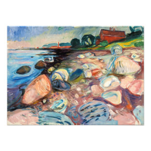 Edvard Munch - Shopping mit Red House Fotodruck