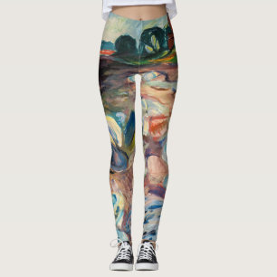 Edvard Munch - Shopping mit Red House Leggings