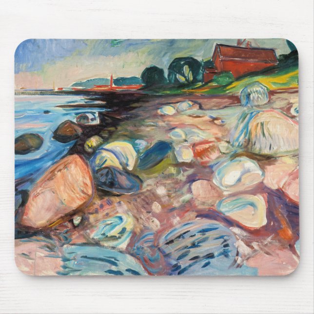 Edvard Munch - Shopping mit Red House Mousepad (Vorne)