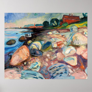 Edvard Munch - Shopping mit Red House Poster