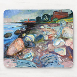 Edvard Munch Shore mit Red House Mousepad