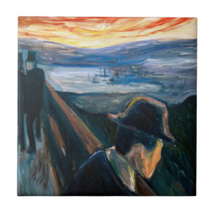 Edvard Munch - Sick Mood at Sunset, Despair 1892 Fliese