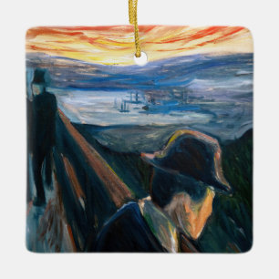 Edvard Munch - Sick Mood at Sunset, Despair 1892 Keramikornament