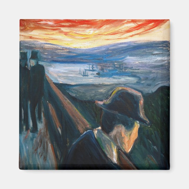 Edvard Munch - Sick Mood at Sunset, Despair 1892 Magnet (Vorne)