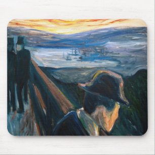 Edvard Munch - Sick Mood at Sunset, Despair 1892 Mousepad