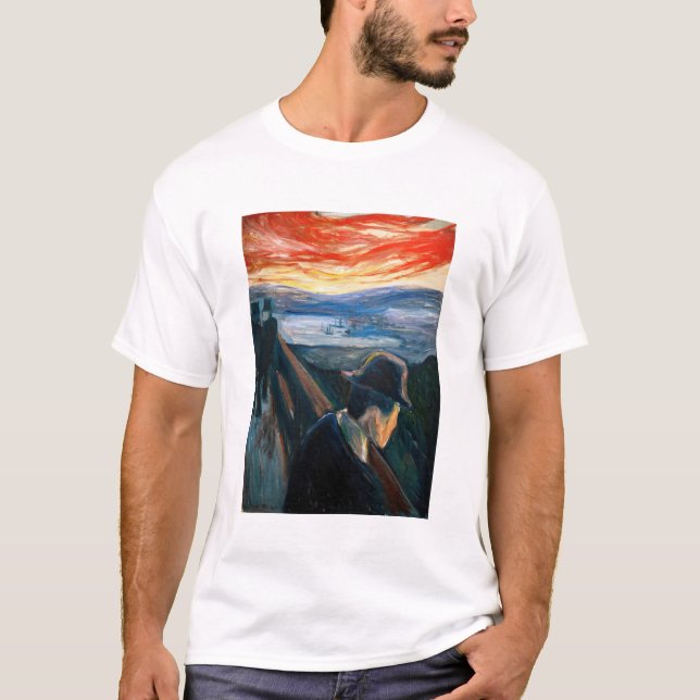Edvard Munch - Sick Mood at Sunset, Despair 1892 T-Shirt (Vorderseite)