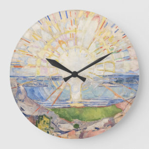 Edvard Munch Sonnenaufgang Art Nouveau Expressioni Große Wanduhr