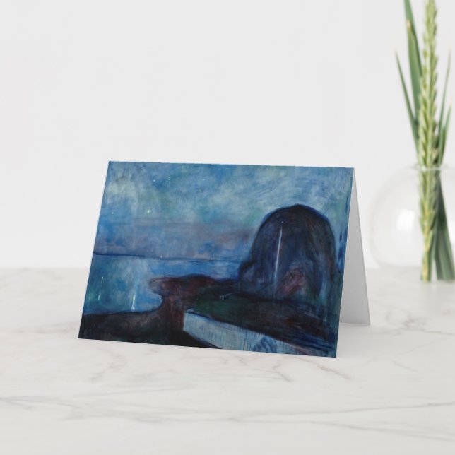 Edvard Munch - Starry Night 1893 Karte (Vorderseite)