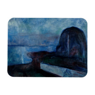 Edvard Munch - Starry Night 1893 Magnet