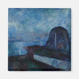 Edvard Munch - Starry Night 1893 Magnet