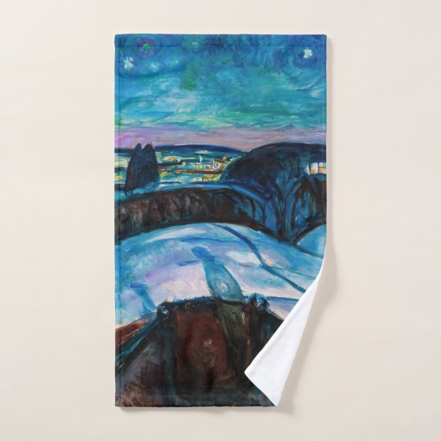 Edvard Munch - Starry Night 1922 Badhandtuch Set (Handtuch)