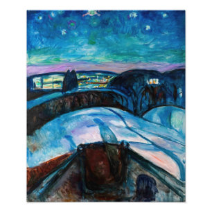 Edvard Munch - Starry Night 1922 Fotodruck