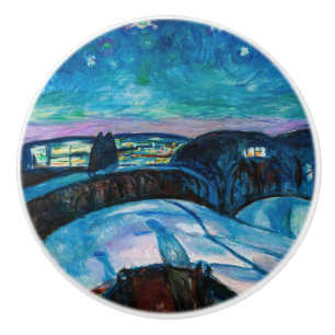 Edvard Munch - Starry Night 1922 Keramikknauf