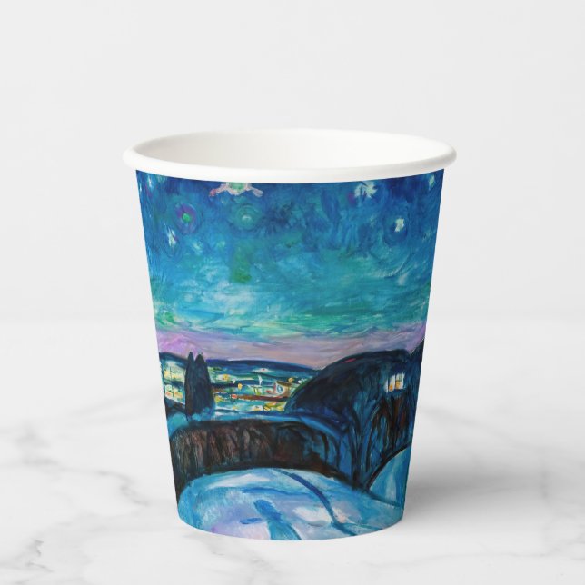 Edvard Munch - Starry Night 1922 Pappbecher (Vorderseite)