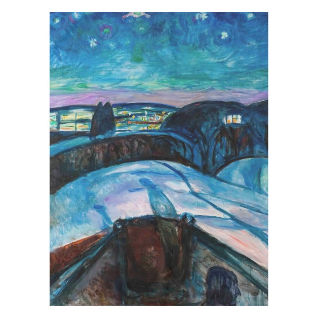 Edvard Munch - Starry Night 1922 Tischdecke (Vorderseite)