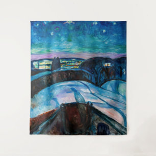 Edvard Munch - Starry Night 1922 Wandteppich