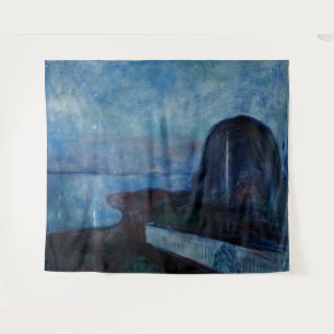 Edvard Munch - Sternennacht 1893 Wandteppich