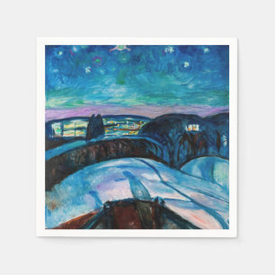 Edvard Munch - Sternennacht 1922 Serviette