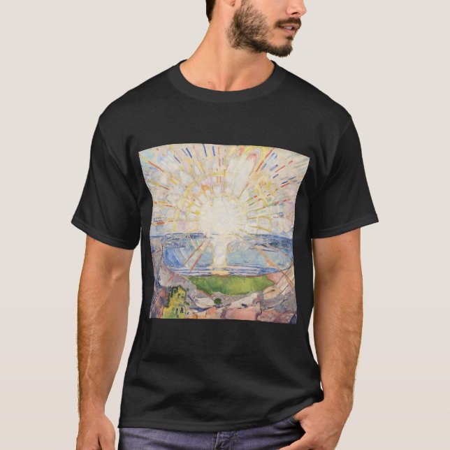 Edvard Munch Sunrise Art Nouveau Expressionismus T-Shirt (Vorderseite)