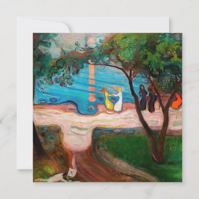 Edvard Munch - Tanz am Strand Einladung (Vorderseite)