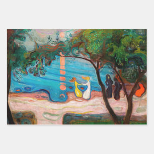 Edvard Munch - Tanz am Strand Geschenkpapier Set