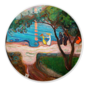 Edvard Munch - Tanz am Strand Keramikknauf