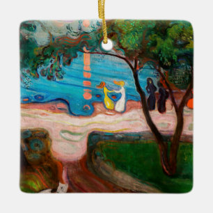 Edvard Munch - Tanz am Strand Keramikornament