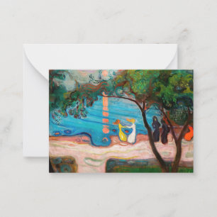 Edvard Munch - Tanz am Strand Mitteilungskarte