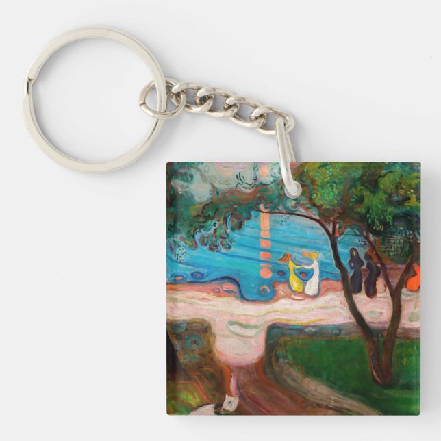 Edvard Munch - Tanz am Strand Schlüsselanhänger (Vorderseite)