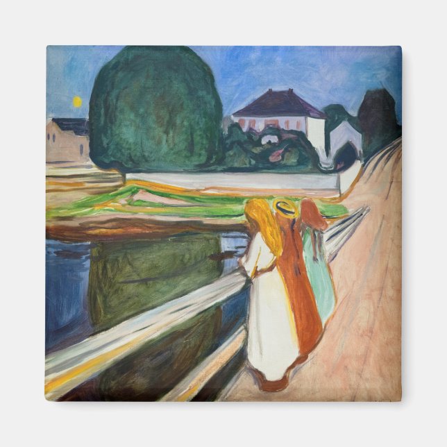 Edvard Munch - The Girls on Bridge Magnet (Vorne)