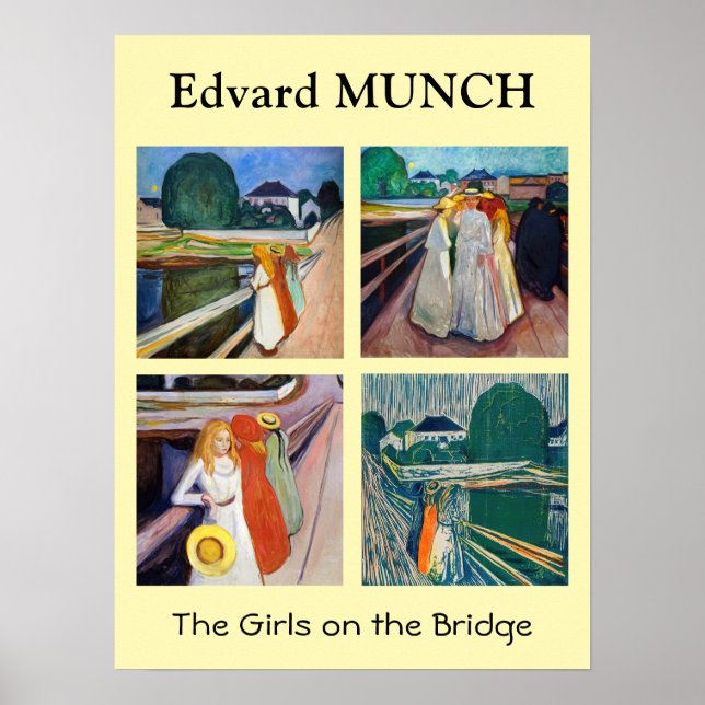 Edvard Munch - The Girls on Bridge Selection Poster (Vorne)